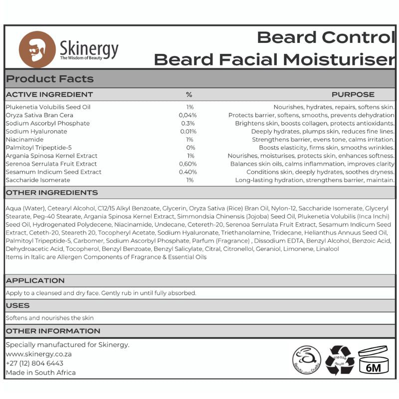 Beard Control Facial Moisturiser