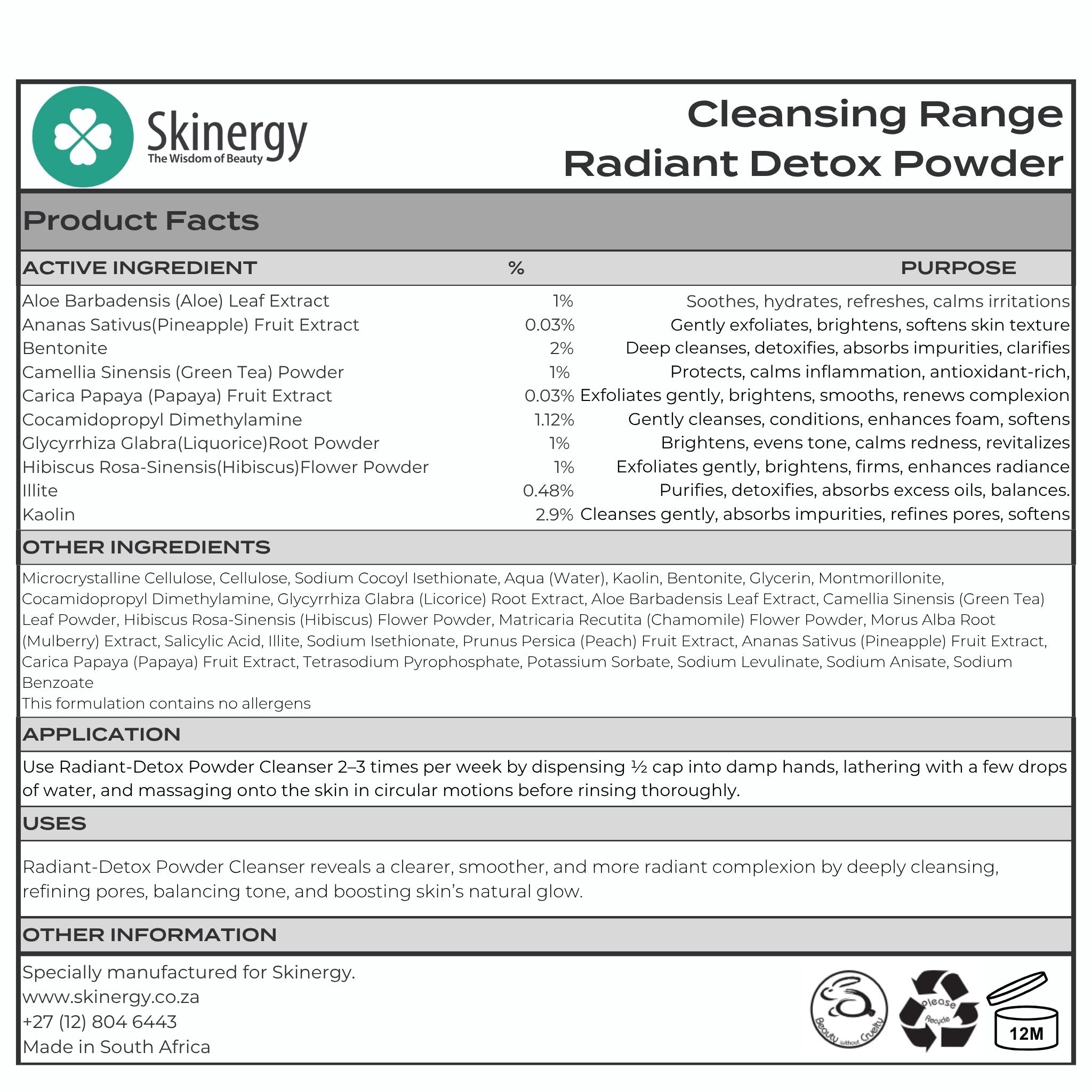 Radiant Detox Powder Cleanser