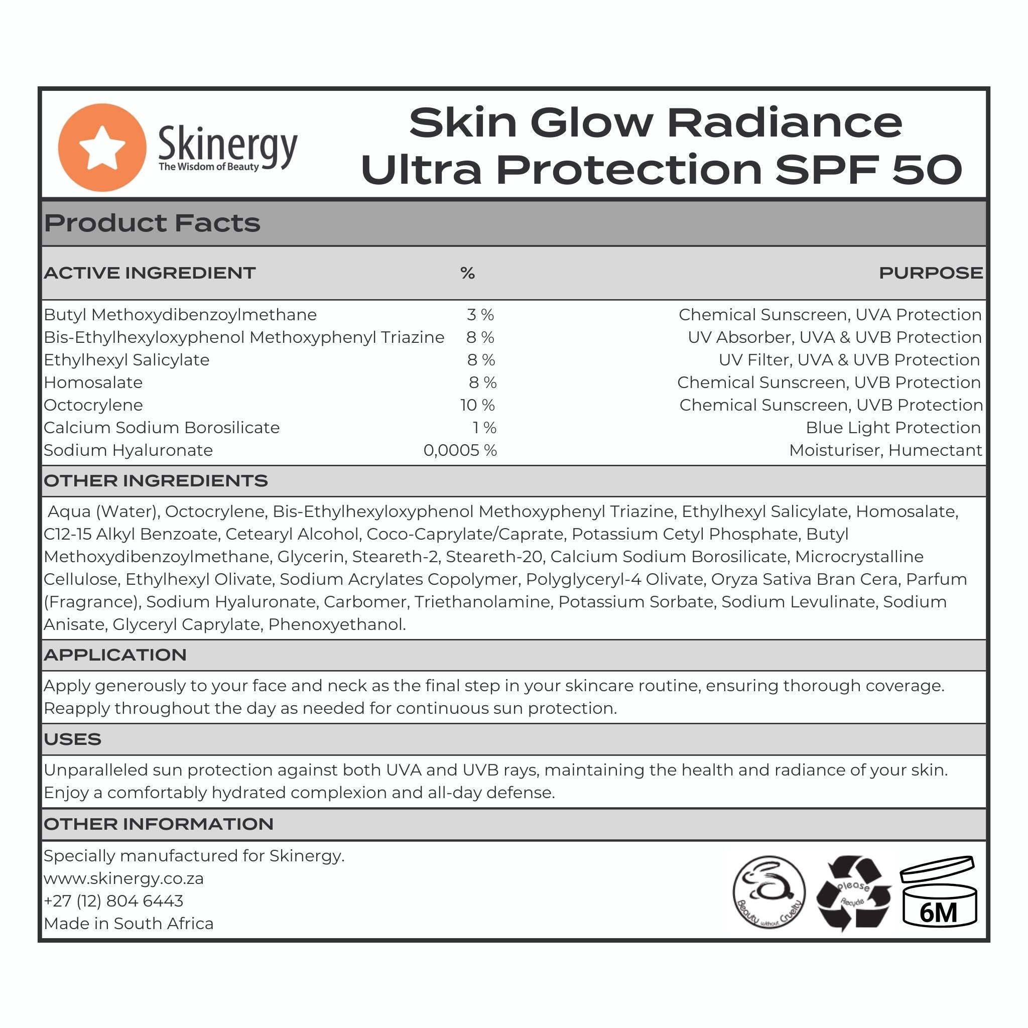 Skin Glow Radiance Ultra Protection SPF 50