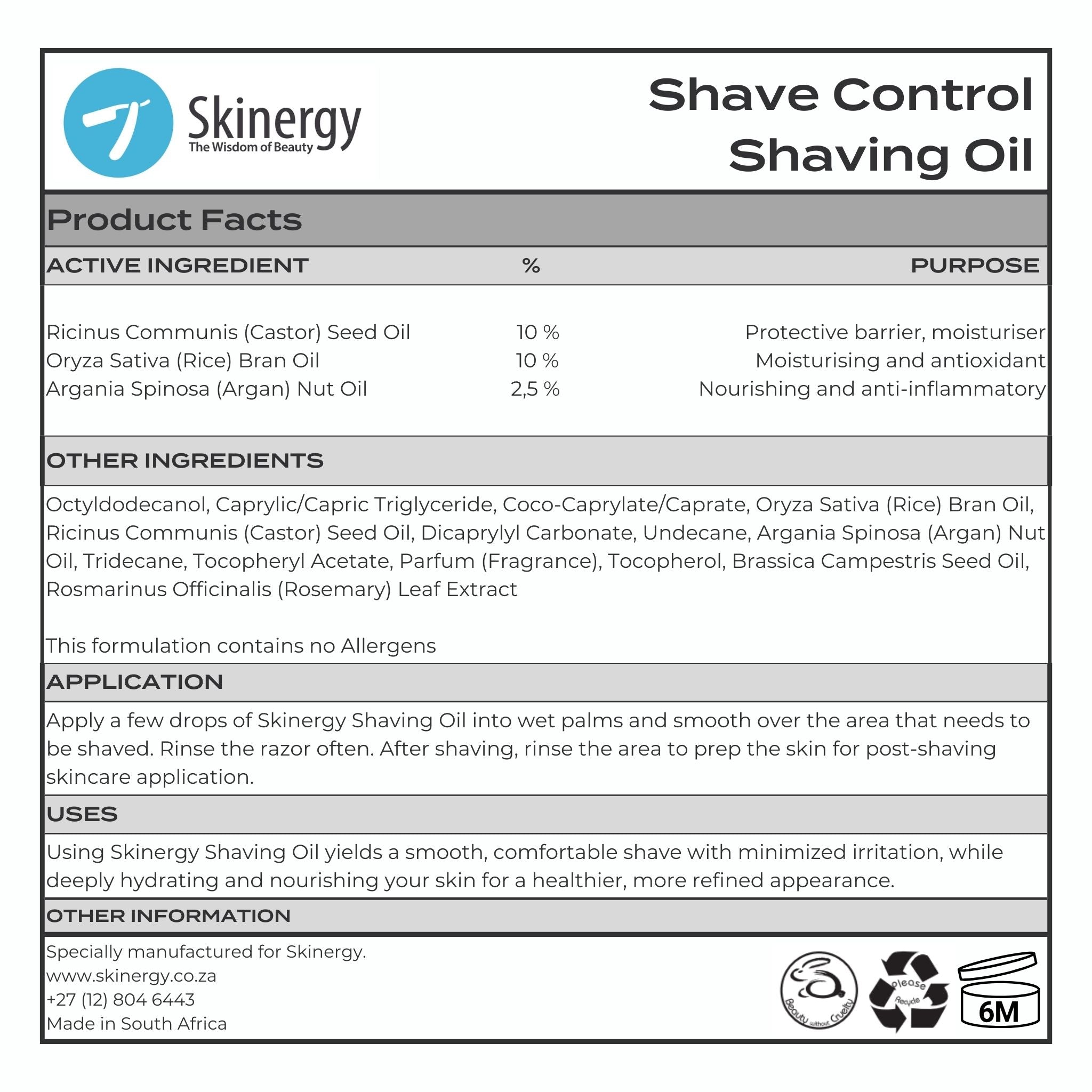 Shave Control Kit