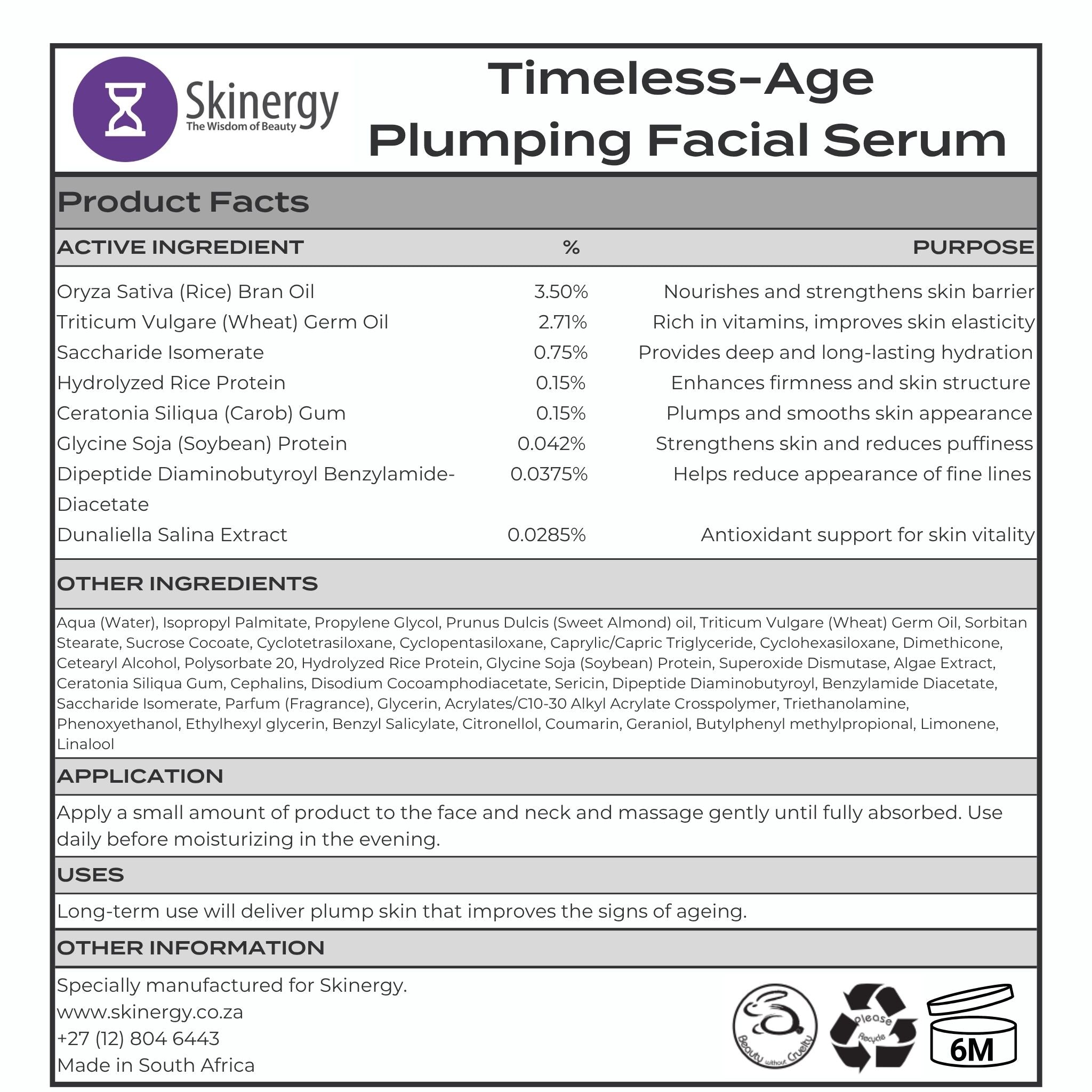 Anti-Age Plumping Facial Serum
